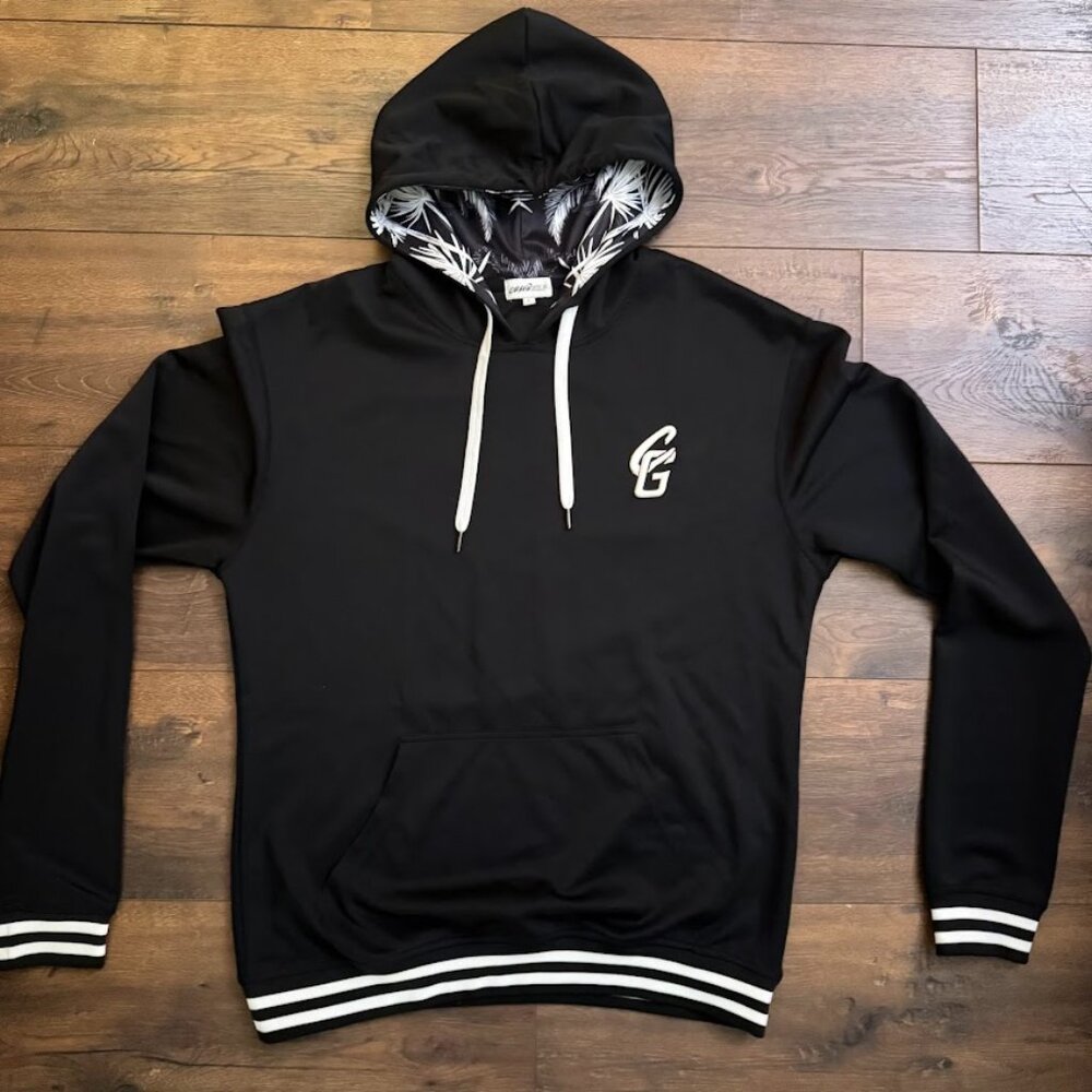Black Hoodie with White Details